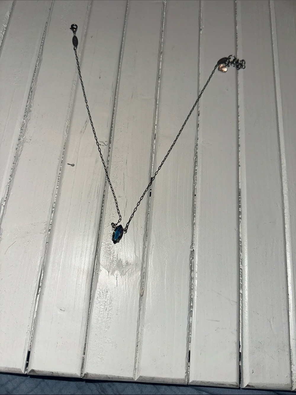 Delicate Blue Crystal Pendant Necklace - Women Jewelry